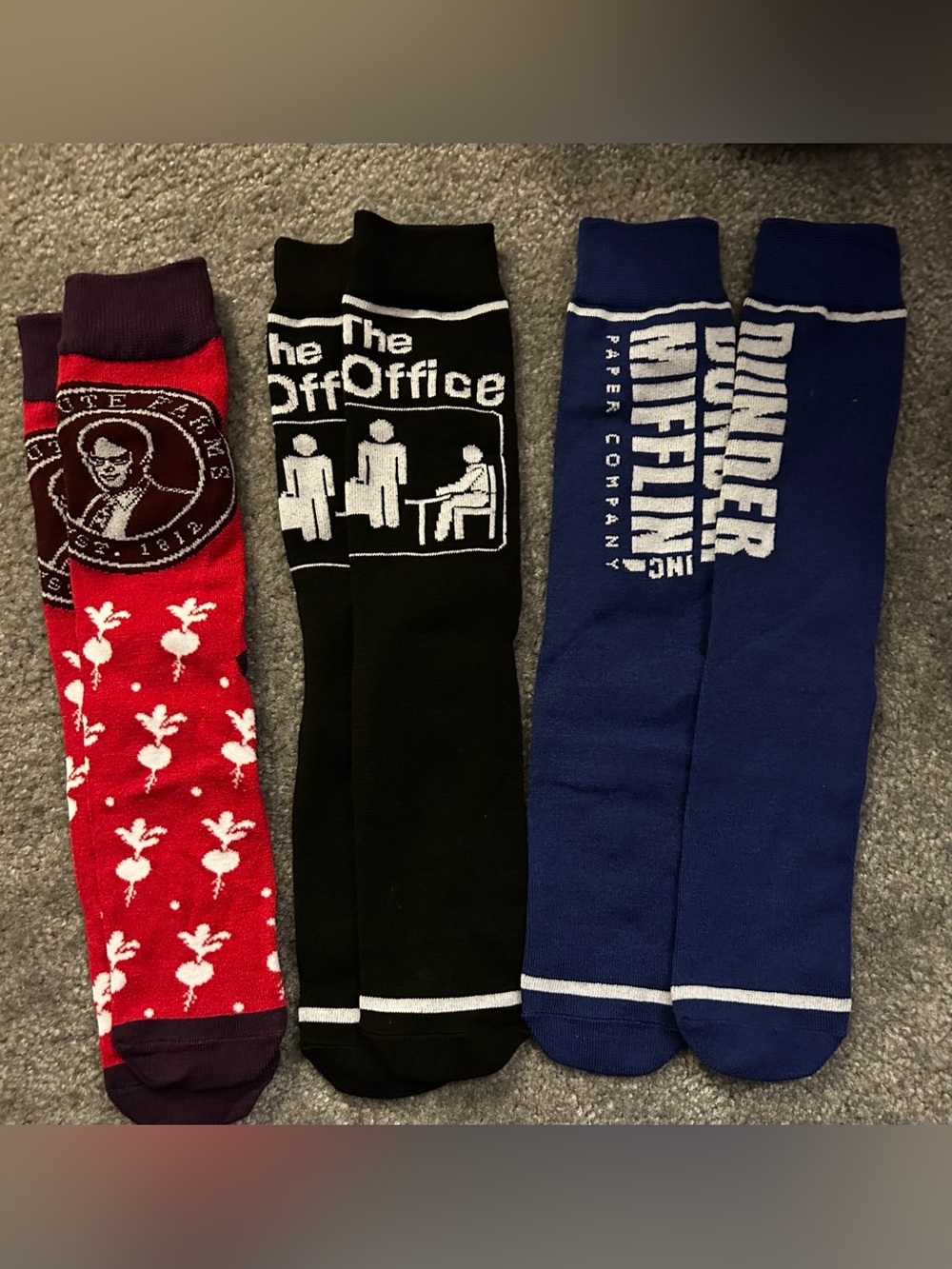 3 pack The Office Crew Socks